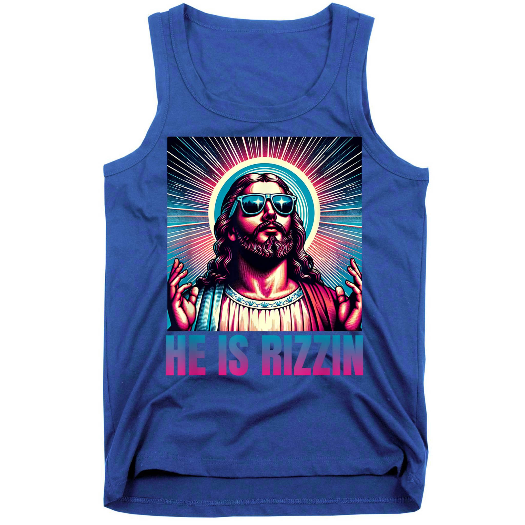 He Is Rizzin Jesus Is Rizzen Tank Top