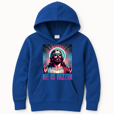 He Is Rizzin Jesus Is Rizzen Kids Hoodie