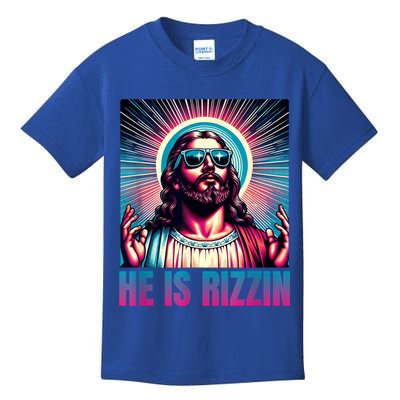 He Is Rizzin Jesus Is Rizzen Kids T-Shirt