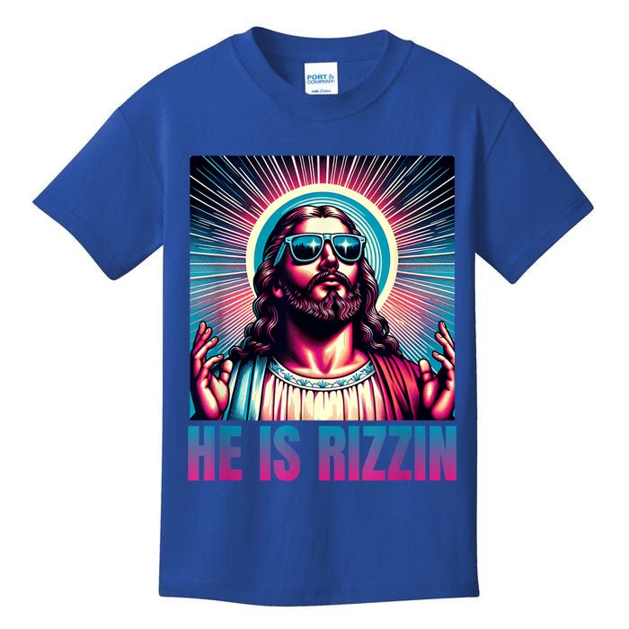 He Is Rizzin Jesus Is Rizzen Kids T-Shirt