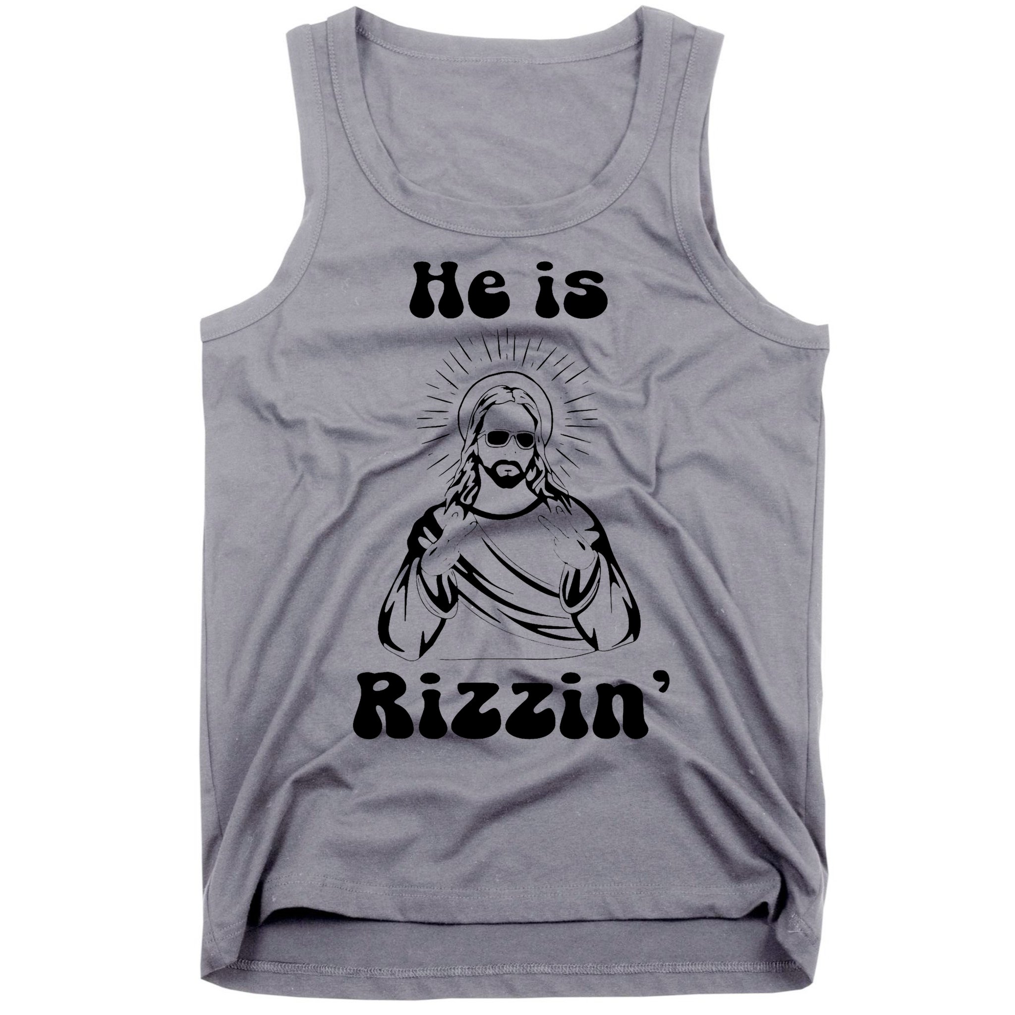 He Is Rizzin Jesus Is Rizzen Funny Tank Top