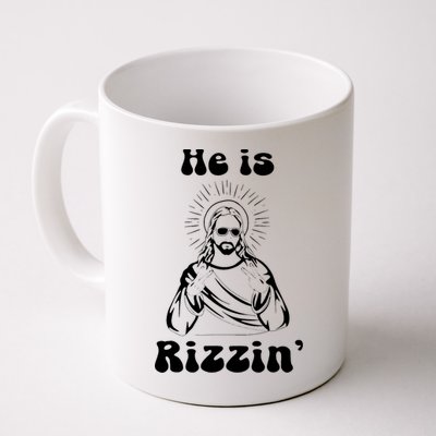 He Is Rizzin Jesus Is Rizzen Funny Mug