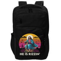He Is Rizzen Jesus Is Rizzen Cool Jesus Jesus Has Rizzen Impact Tech Backpack