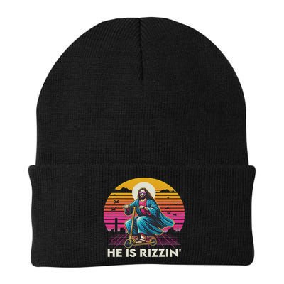 He Is Rizzen Jesus Is Rizzen Cool Jesus Jesus Has Rizzen Beanie