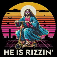 He Is Rizzen Jesus Is Rizzen Cool Jesus Jesus Has Rizzen 16 in Basic Backpack