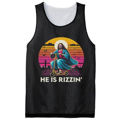 He Is Rizzen Jesus Is Rizzen Cool Jesus Jesus Has Rizzen Mesh Reversible Basketball Jersey Tank