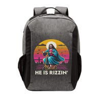 He Is Rizzen Jesus Is Rizzen Cool Jesus Jesus Has Rizzen Vector Backpack