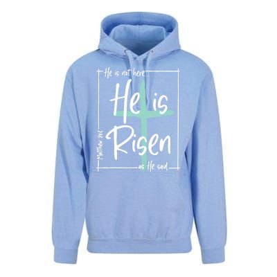 He Is Risen Easter Christian Cross Unisex Surf Hoodie