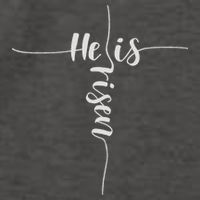 He Is Risen Cross Jesus For Christian Easter Day Vector Backpack