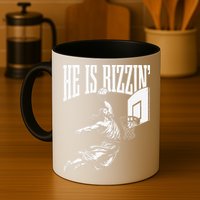 He Is Rizzin Funny Jesus Basketball Meme Mug