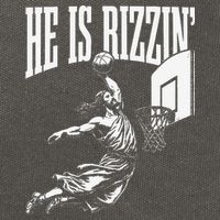 He Is Rizzin Funny Jesus Basketball Meme Cotton Canvas Backpack
