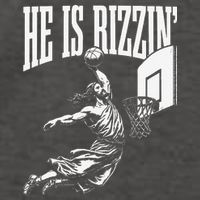 He Is Rizzin Funny Jesus Basketball Meme Vector Backpack