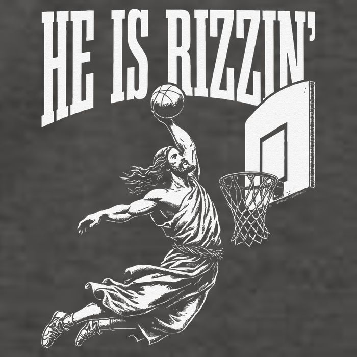 He Is Rizzin Funny Jesus Basketball Meme Vector Backpack