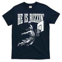 He Is Rizzin Funny Jesus Basketball Meme T-Shirt