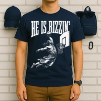 He Is Rizzin Funny Jesus Basketball Meme T-Shirt