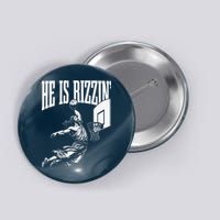 He Is Rizzin Funny Jesus Basketball Meme Button