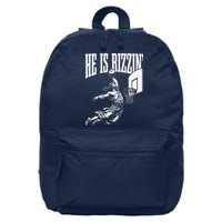 He Is Rizzin Funny Jesus Basketball Meme 16 in Basic Backpack