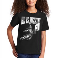 He Is Rizzin Funny Jesus Basketball Meme Kids T-Shirt