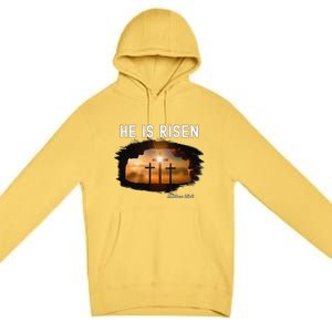 He Is Risen Christian Easter Jesus Matthew 286 Premium Pullover Hoodie