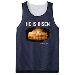 He Is Risen Christian Easter Jesus Matthew 286 Mesh Reversible Basketball Jersey Tank