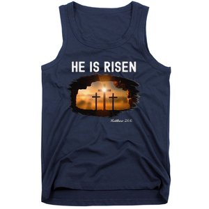 He Is Risen Christian Easter Jesus Matthew 286 Tank Top