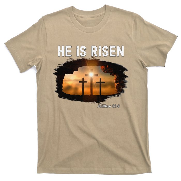 He Is Risen Christian Easter Jesus Matthew 286 T-Shirt