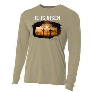 He Is Risen Christian Easter Jesus Matthew 286 Cooling Performance Long Sleeve Crew