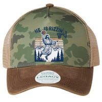 He Is Rizzin Christian Easter Basketball Jesus Legacy Tie Dye Trucker Hat