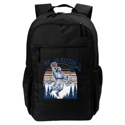 He Is Rizzin Christian Easter Basketball Jesus Backpack