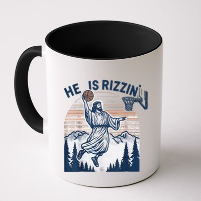 He Is Rizzin Christian Easter Basketball Jesus Mug