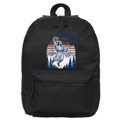 He Is Rizzin Christian Easter Basketball Jesus 16 in Basic Backpack