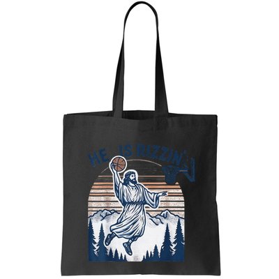 He Is Rizzin Christian Easter Basketball Jesus Bag