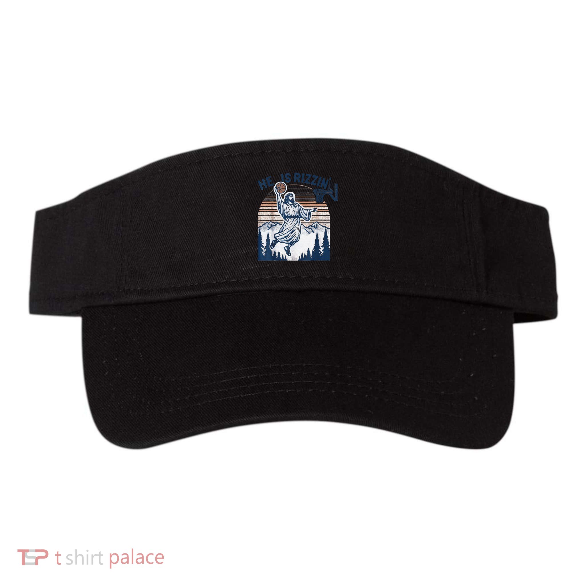 He Is Rizzin Christian Easter Basketball Jesus Visor