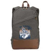 He Is Rizzin Christian Easter Basketball Jesus Cotton Canvas Backpack