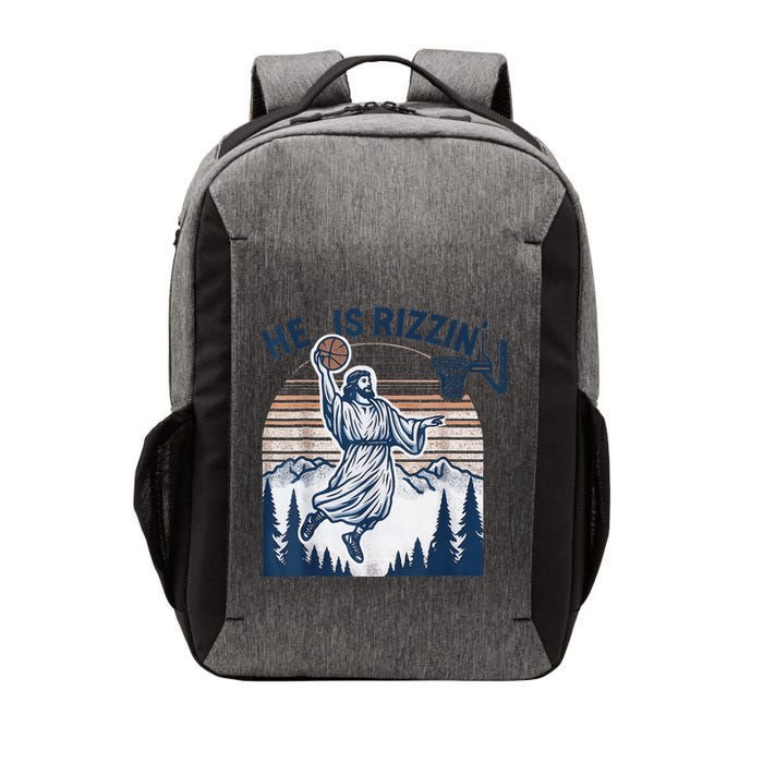 He Is Rizzin Christian Easter Basketball Jesus Vector Backpack