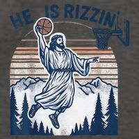 He Is Rizzin Christian Easter Basketball Jesus Vector Backpack