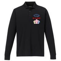 He Is Risen Jesus Christ Resurrection Happy Easter Day Performance Long Sleeve Polo