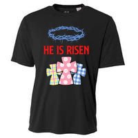 He Is Risen Jesus Christ Resurrection Happy Easter Day Cooling Performance Crew T-Shirt