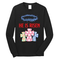 He Is Risen Jesus Christ Resurrection Happy Easter Day Long Sleeve Shirt