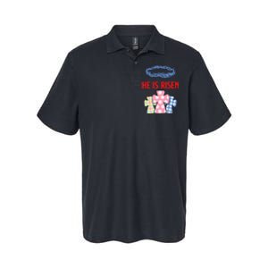 He Is Risen Jesus Christ Resurrection Happy Easter Day Softstyle Adult Sport Polo