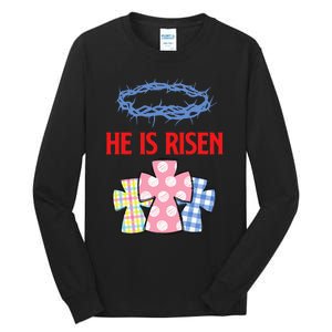 He Is Risen Jesus Christ Resurrection Happy Easter Day Tall Long Sleeve T-Shirt