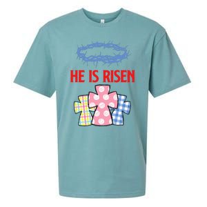 He Is Risen Jesus Christ Resurrection Happy Easter Day Sueded Cloud Jersey T-Shirt