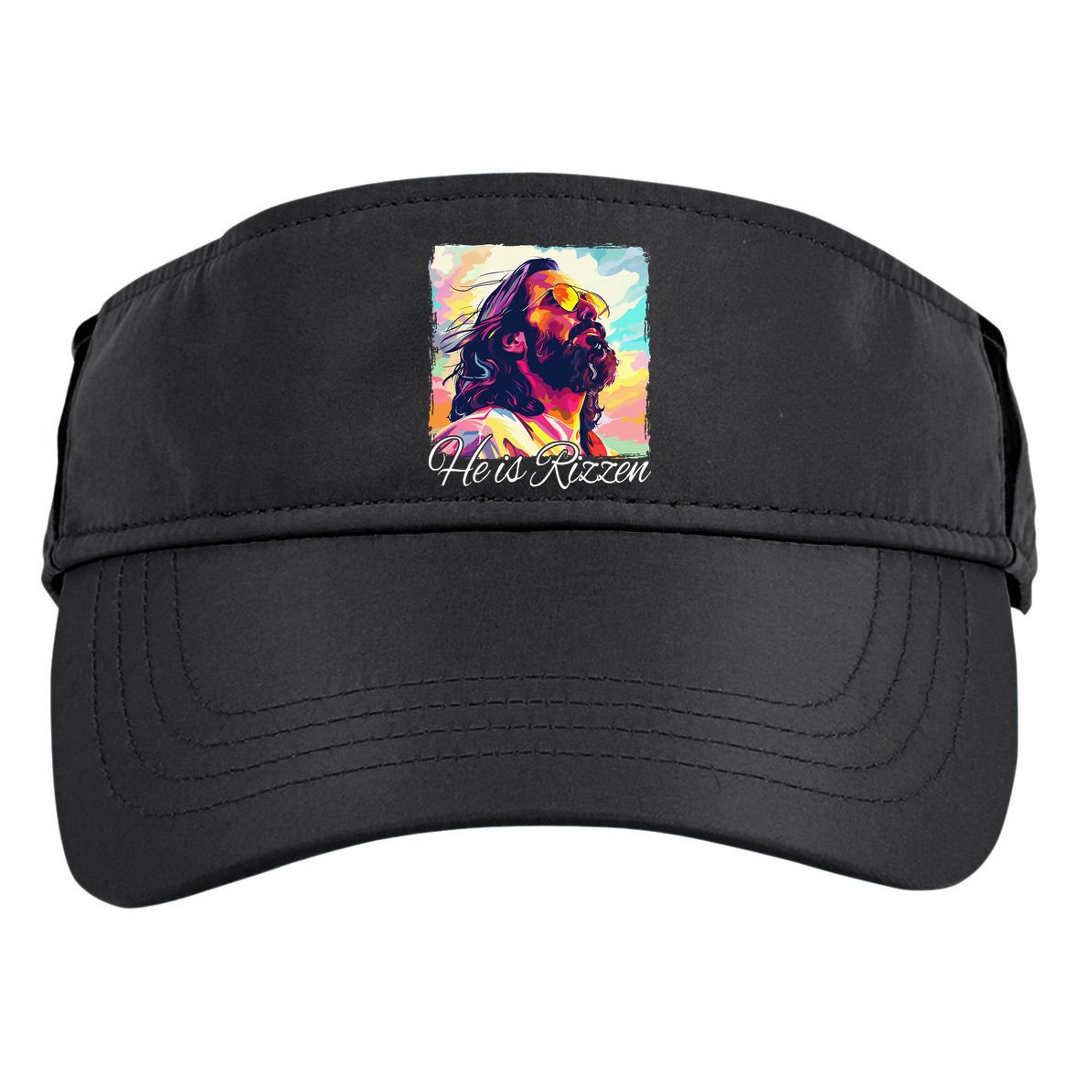 He Is Rizzen Jesus Adult Drive Performance Visor