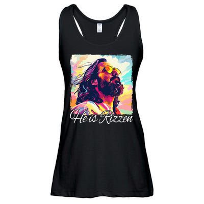 He Is Rizzen Jesus Ladies Essential Flowy Tank