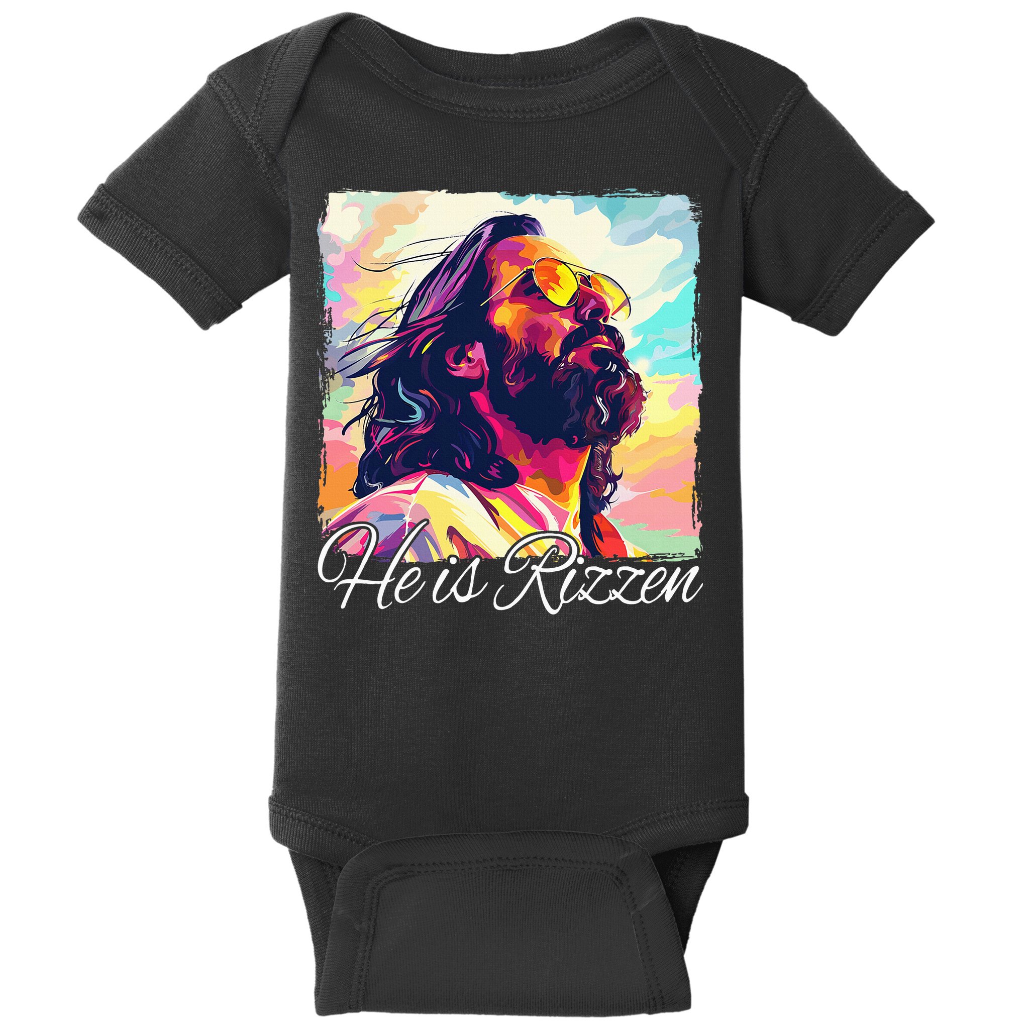 He Is Rizzen Jesus Baby Bodysuit
