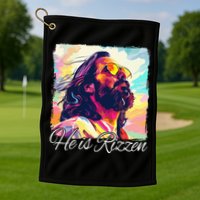 He Is Rizzen Jesus Golf Towel