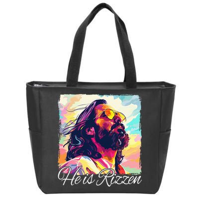 He Is Rizzen Jesus Zip Tote Bag