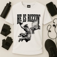 He Is Rizzin Funny Jesus Basketball Easter Meme Performance Shirt