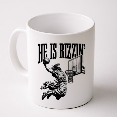 He Is Rizzin Funny Jesus Basketball Easter Meme Mug