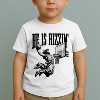 He Is Rizzin Funny Jesus Basketball Easter Meme Toddler T-Shirt